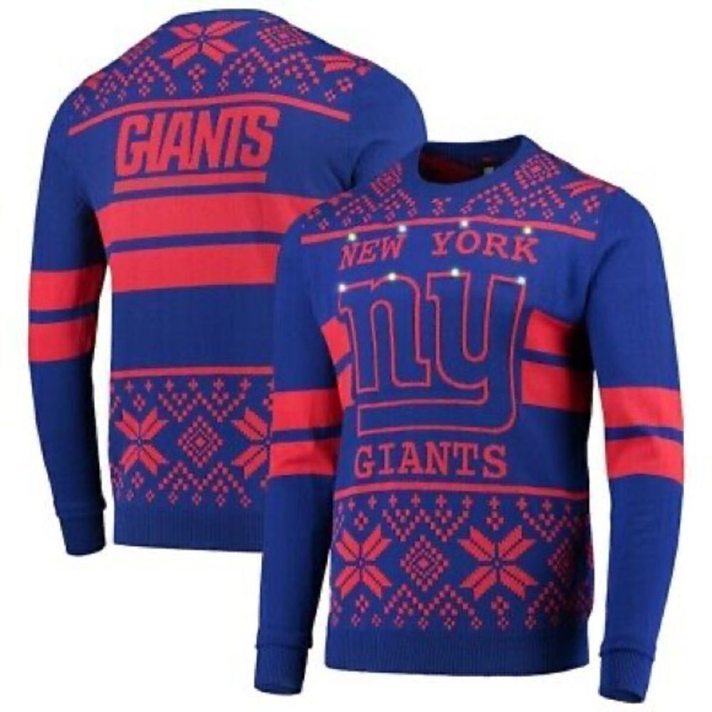 NFL LED Lighted Ugly Sweater Men New York